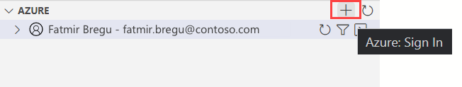 Schermopname van het scherm Een ander Azure-account toevoegen.