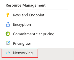 Schermopname van de netwerkselectie onder Resourcebeheer in Azure Portal.