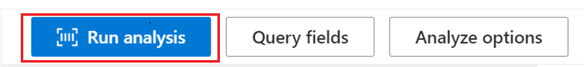 Schermopname van de knop Analyse uitvoeren in Document Intelligence Studio.