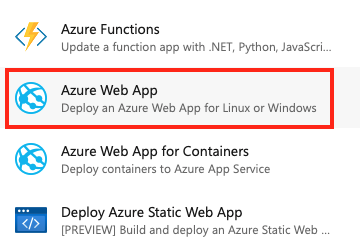 Schermopname van azure-web-app-taak.