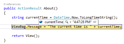 Variabele weergeven in de foutopsporingsmodus die wordt uitgevoerd in Azure