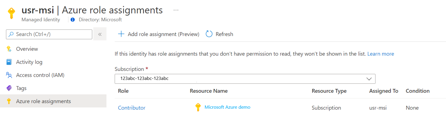 Roltoewijzingen weergeven die u hebt gemachtigd in Azure Portal.