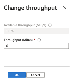 Change QoS throughput