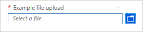 Schermopname van het element Microsoft.Common.FileUpload UI in Azure Portal.