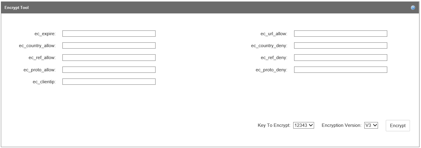 Schermopname van het hulpprogramma voor het versleutelen van het netwerk voor contentlevering.