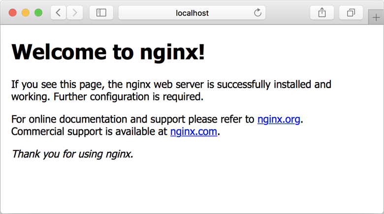 Nginx op lokale computer