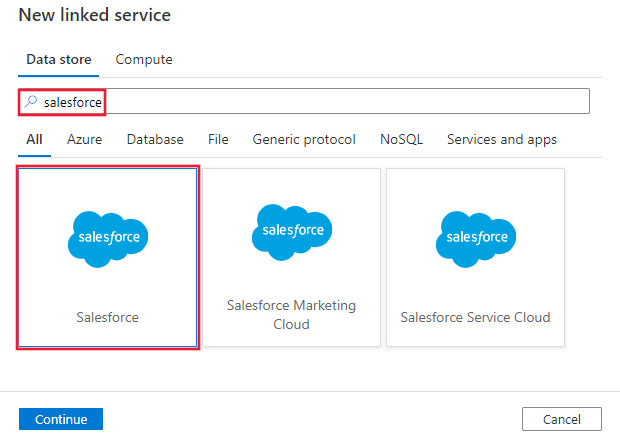 Schermopname van de Salesforce-connector.