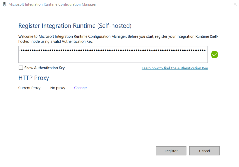 De Integration Runtime registreren