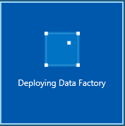 Schermopname van de tegel met de status van het implementeren van een data factory.