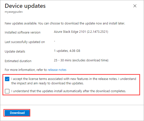 Softwareversie na update 2.