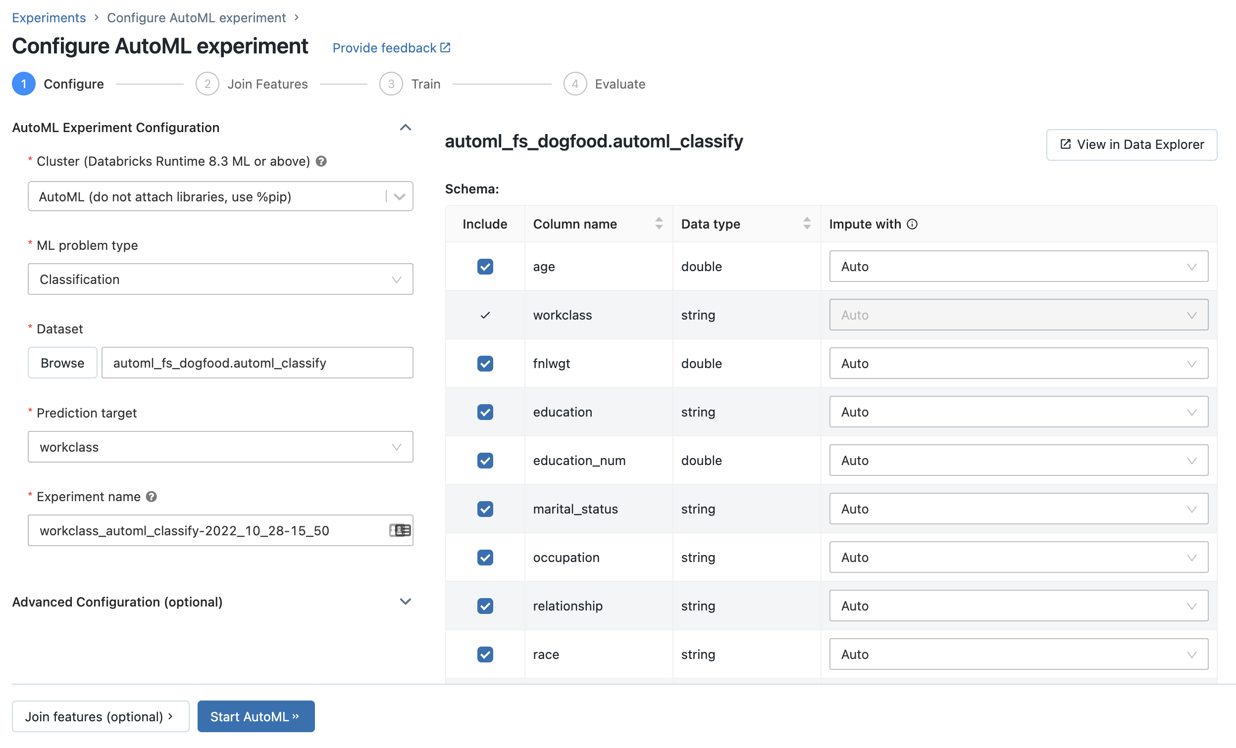 Knop Join-functies selecteren