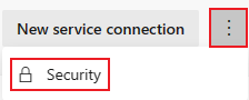 Schermopname van de optie Serviceverbindingsbeveiliging selecteren.