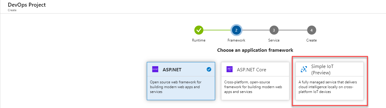 Use the Simple IoT as the application framework.