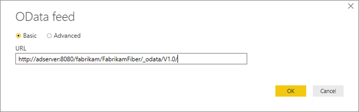 OData-feed URL