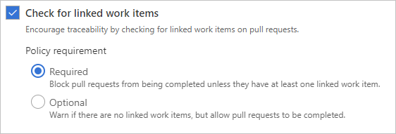 Gekoppelde werkitems in uw pull-aanvragen vereisen