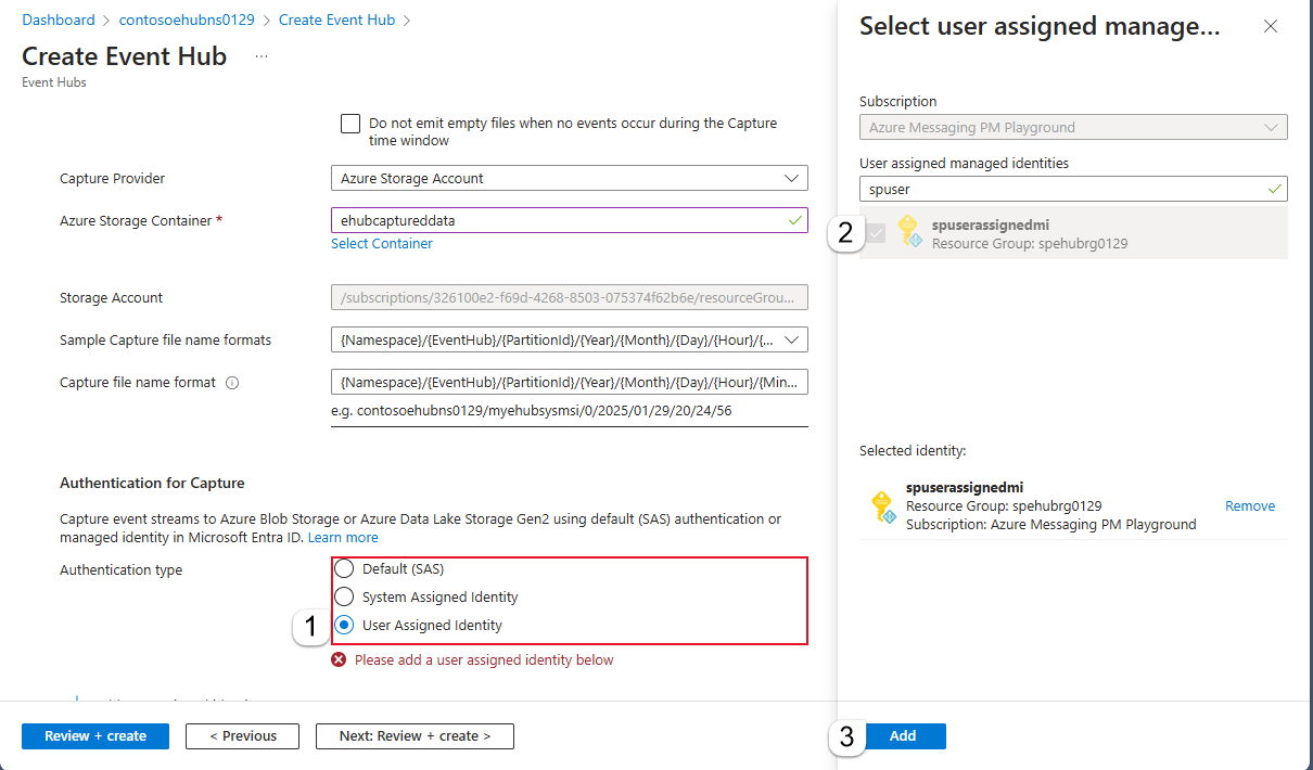 Afbeelding van het vastleggen van Event Hubs-gegevens in Azure Storage of Azure Data Lake Storage