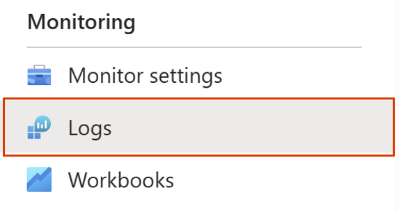 Schermopname van logboeken in Azure Portal.