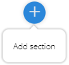 Schermopname van het pictogram Sectie toevoegen in de ontwikkelaarsportal.