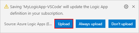 Een nieuwe logische app uploaden naar uw Azure-abonnement
