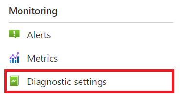 De koppeling Diagnostische instellingen