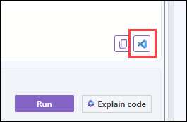 Schermopname van het pictogram om VS Code te starten.