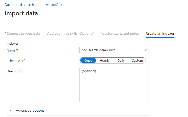 Schermopname van de pagina definitie van de indexeerfunctie.