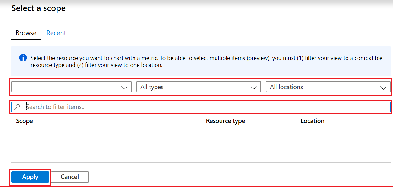 Schermopname van het deelvenster Een bereik selecteren waarin u uw datawarehouse kunt selecteren.