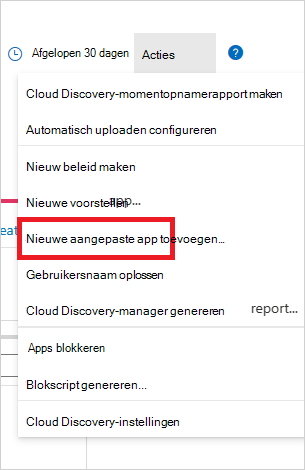 aangepast app-menu toevoegen.