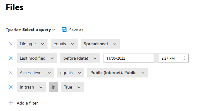 policy_file filtert prullenbak.