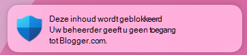 Toont geblokkeerde pop-upmelding voor netwerkbeveiliging van eindgebruikers.