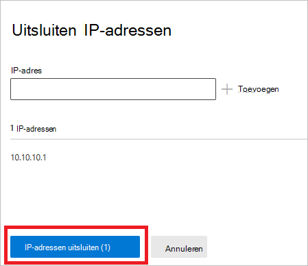 Exclude IP addresses.