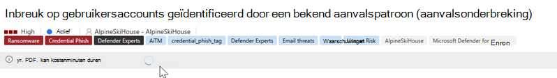 Schermopname waarin het exportbericht en de status voor het downloaden worden gemarkeerd.