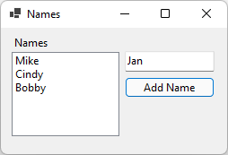 Een Windows Forms voor .NET-app uitvoeren in Visual Studio 2022.