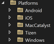 Platform folders screenshot.