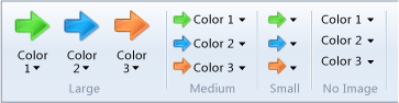 Ribbon split button controls