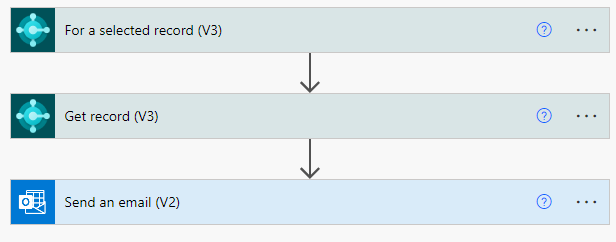 Shows an instant flow example in Power Automate.