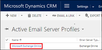 Het profiel Microsoft Exchange Online controleren.