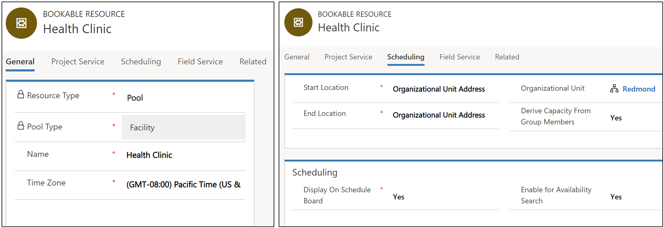 Schermopname van het maken van een nieuwe faciliteitspoolresource. Dit is een resource van het pooltype met een faciliteit van het pooltype.