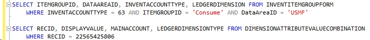 SQL query.