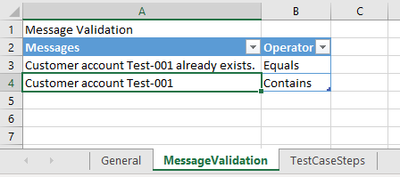 Message validation example.