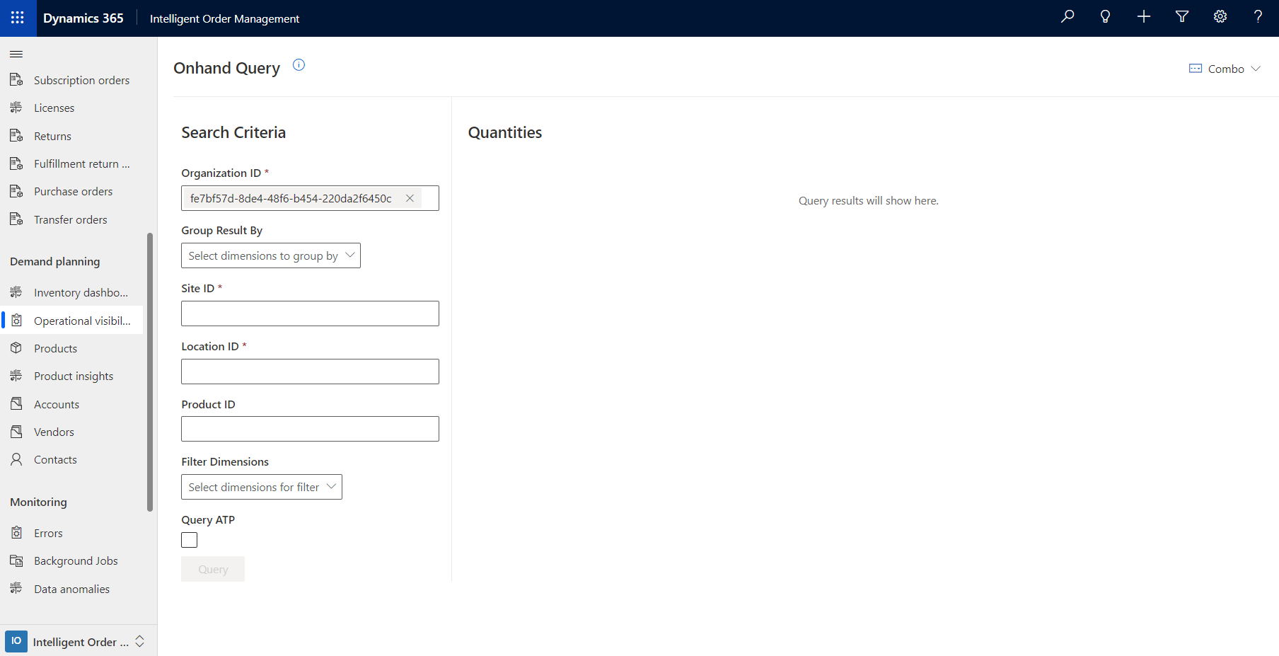 Inventory operational visibility.