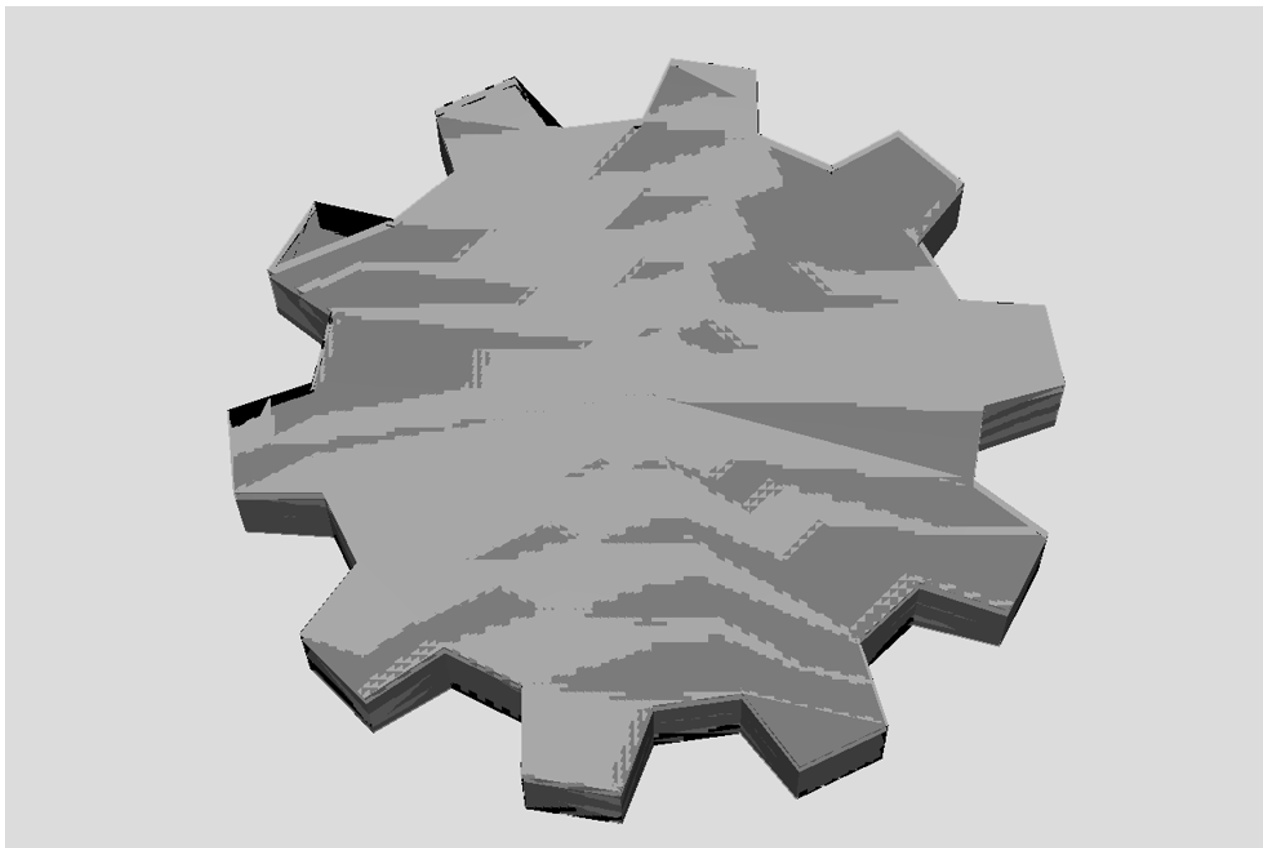 De afstand tussen geometrische faces verhogen.