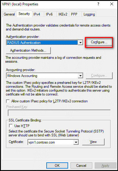 RADIUS-verificatieprovider configureren