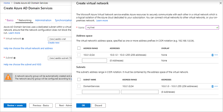 Een virtueel netwerk en subnet maken voor gebruik met Microsoft Entra Domain Services