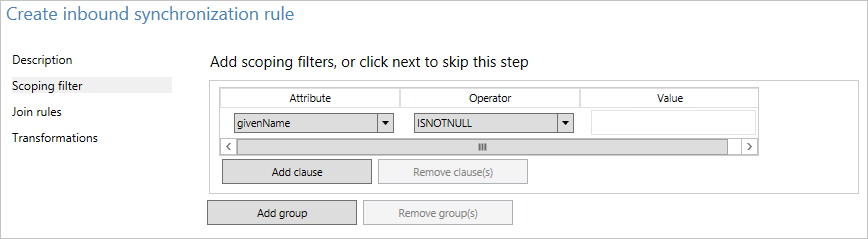 scopingsfilter voor binnenkomende regels