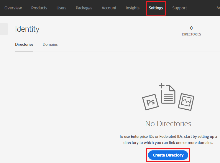 Adobe Identity Management-instellingen