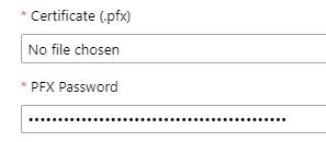 Schermopname van de certificaatsectie in Resource Central – SAML SSO for Meeting Room Booking System.