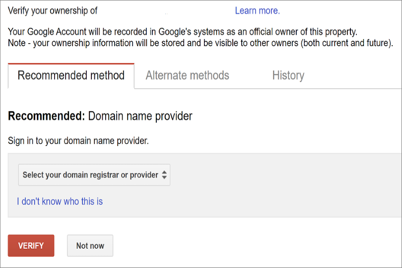 Verify domain.