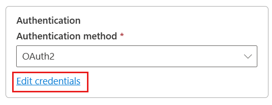 Schermopname van de OAuth2-verificatiemethode.