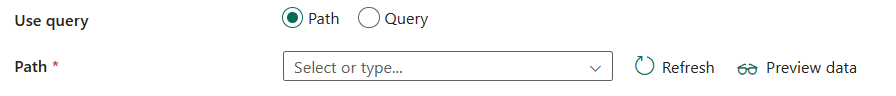 Schermopname van Use query - Path.